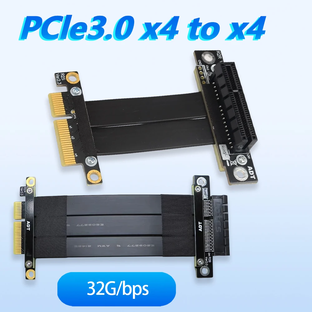 

PCI-E3.0 X4 To X4 Card Riser R22SF R22SL PCIe Cable for PC Desktop Graphics Cards Extension Motherboard Extender Gen3 High Speed