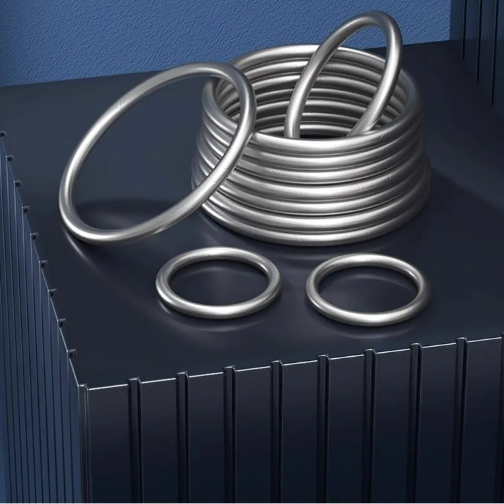 M4 M8 Stainless Steel Rings Rust Resistant Anti Corrosion O Rings Smooth Surface Seamless Connectors Rings Yoga Training