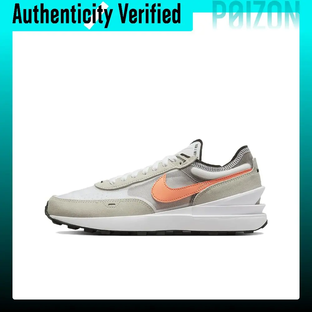 Nike Waffle One Textile, Leather Retro Sports Cushioning Slip Resistant Abrasion Resistant Low top Casual Shoes Men's DA7995-103