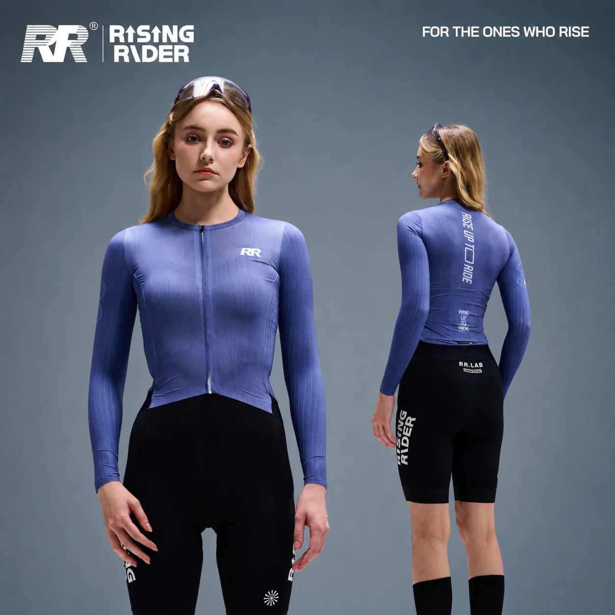 RR AeroRise Women Long Sleeve Cycling Jersey Summer Print Quick Dry Aero Tight Road Bike Shirt