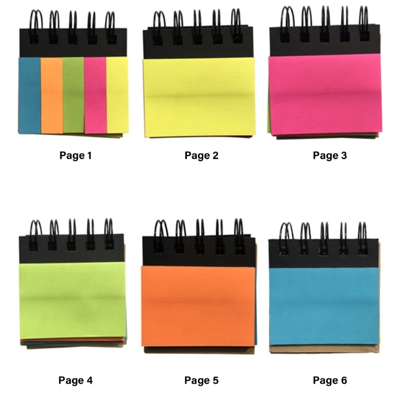 Блокноты для заметок в твердом переплете, маленькие спиральные блокноты, самоклеящиеся липкие комбинированные блокноты для K1KF