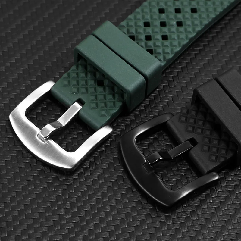 Fluorine Rubber Watch Band 18mm 20mm 22mm 24mm Quick Release Strap Customized Sport Diving Bracelet for Each Brand Watches