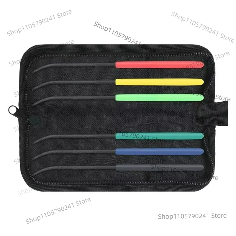 6Pcs HRC40-HRC65 Hardness Tester Files 7.1 Inch Metal Rigidity Check Kit With Oxford Bag