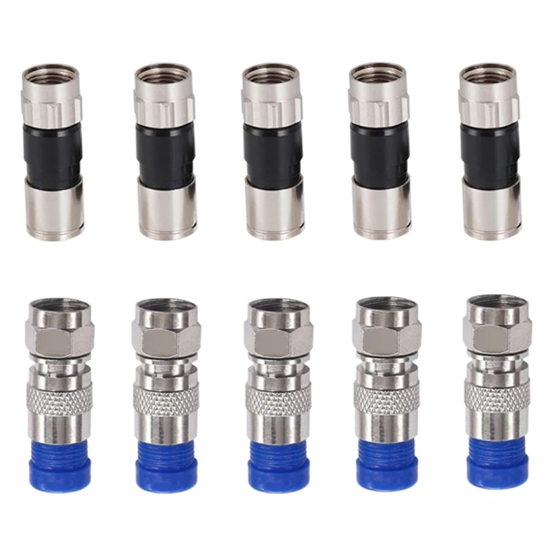 10Pcs RG6 Compressi…