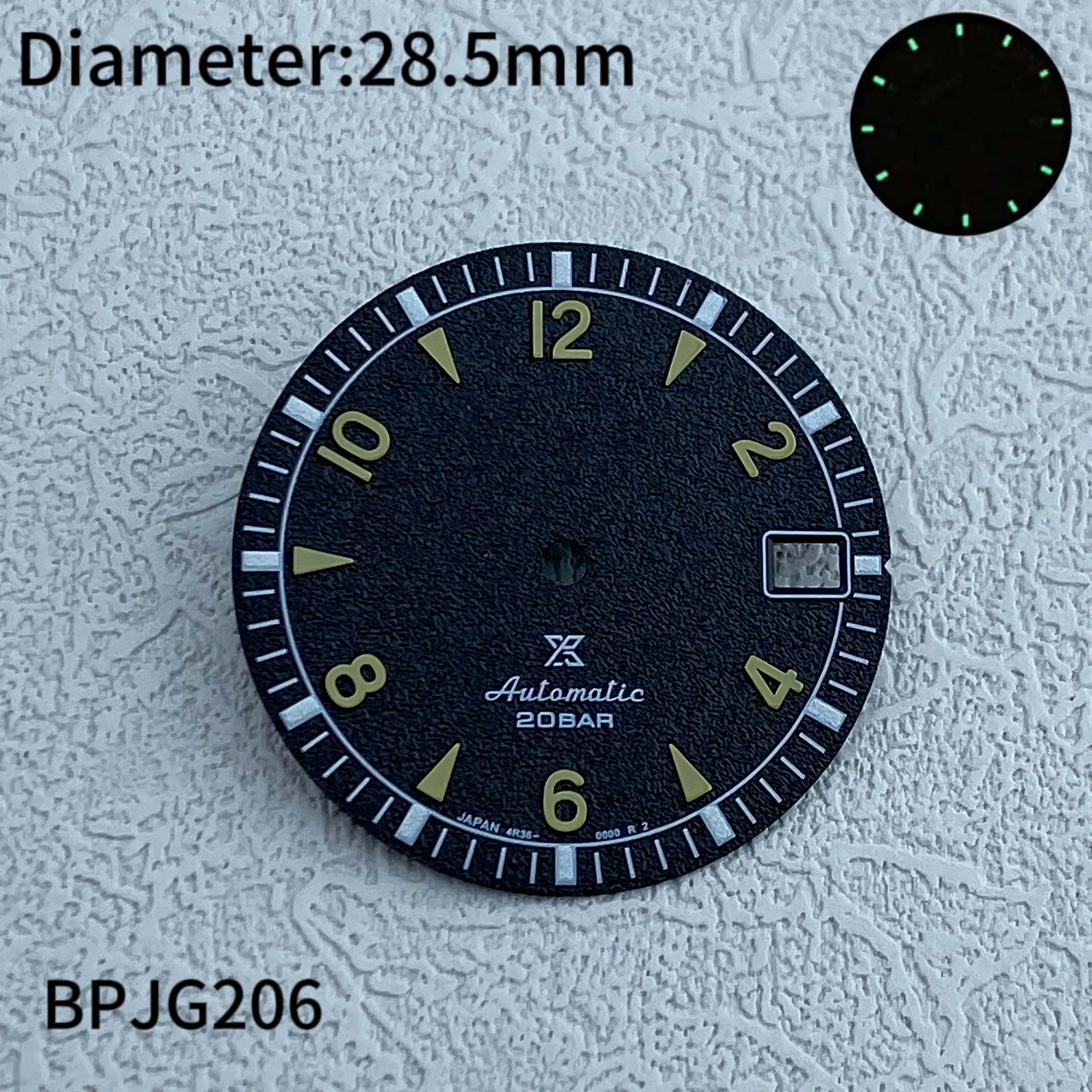 28.5mm NH35 dial single calendar digital face precision digital face NH35 movement accessori per orologi da uomo