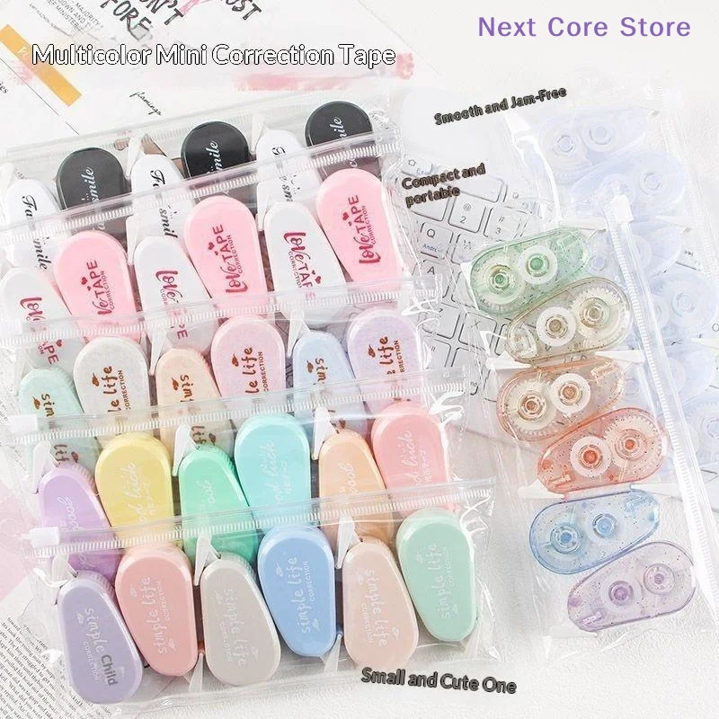[NC]6Pcs Mini Correction Tapes Cute Pastel Colors Smooth Application Perfect For Students School Homework Office Daily Use[NC]