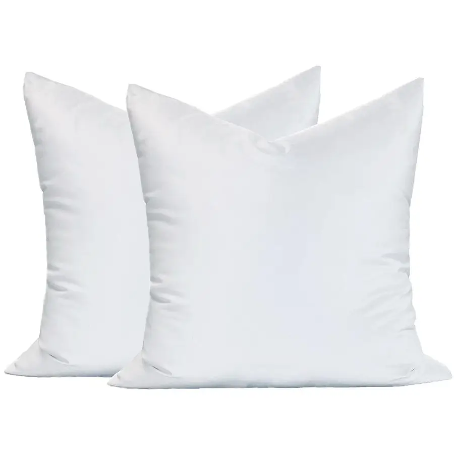 

Synthetic Down Alternative 18x18 Square Pillow Insert Form, for Decorative Throw Pillow, Sofa, Cushions, Body and Bed Pack of 2