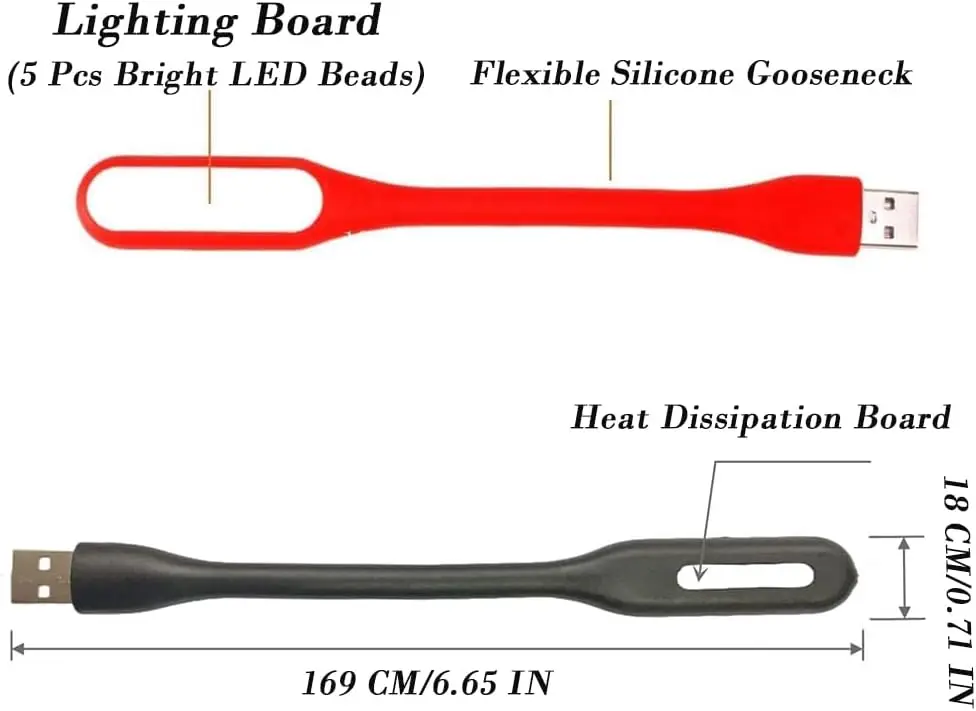 Mini USB LED reading lamp Table Lamps Portable book lamp camping night lights Bendable  for notebook computer protect eyesight