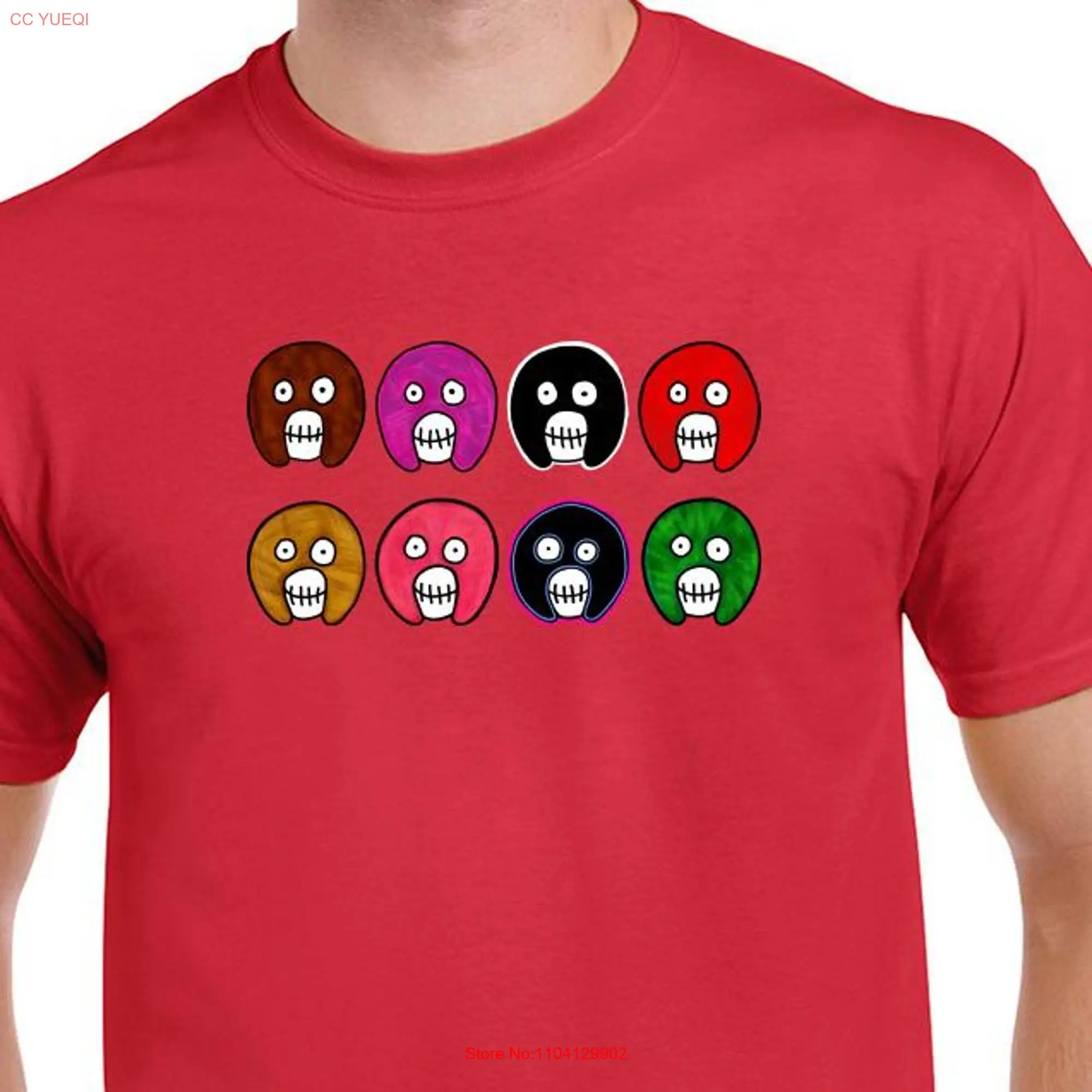 The Mighty Boosh Gorilla Head Logo 100 Cotton T Shirt Red long or short sleeves