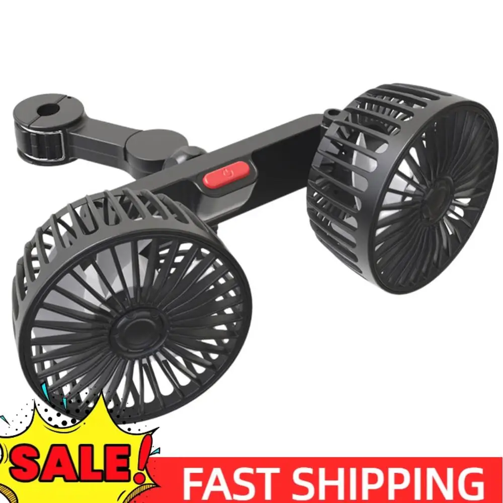 

12 В/24 В автоматический вентилятор на подголовнике, зарядка через USB, автомобильный кулер для шеи, вращение на 360 градусов, электрический автомобильный охлаждающий вентилятор для автомобиля, внедорожника