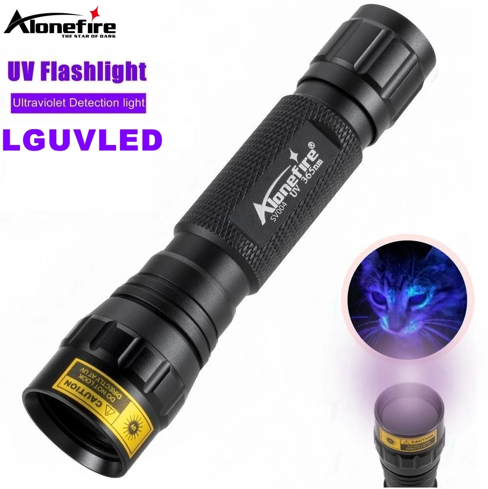 UV 365&395nm Led Flashlight Ultraviolet Invisible Ink Marker Cat Dog Urine Tinea Leakage Ore Money Scorpion Fluorescence Torch