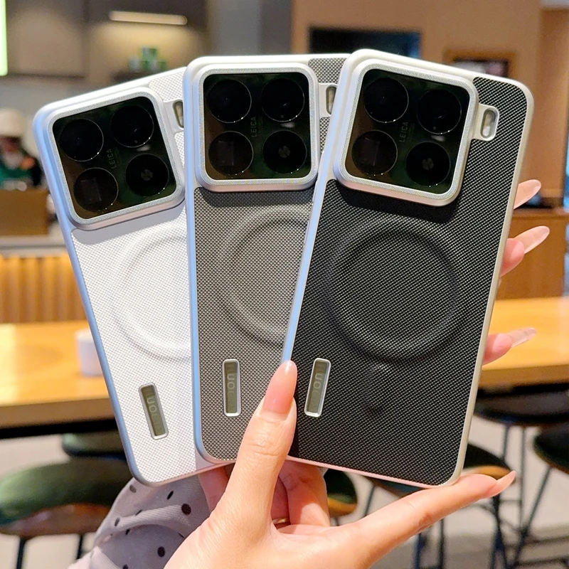 

Fashion Phone Case For XiaoMi Mi 15 Pro Max Magnetic PC Hard Shell Protection Solid Color Shockproof Back Cover