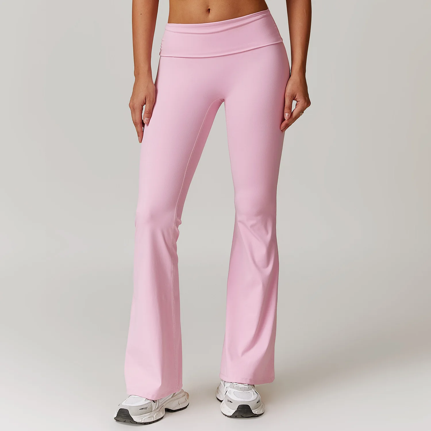 Bell-bottoms feminino cintura alta yoga leggings alta elástica levantamento de bunda respirável calças esportivas para mulheres ginásio treino leggings