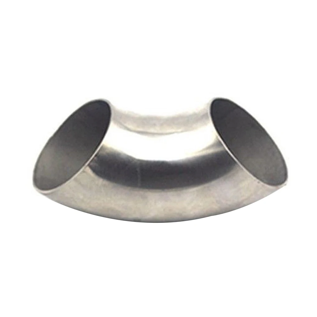 Tubo de escape modificado para coche, 2,5 pulgadas, 60mm, 201, curvatura de ángulo recto de acero inoxidable, codo de escape de 90 grados, piezas de automóvil