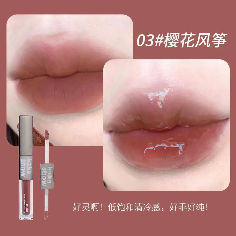 Double Feature Lip Stick Matte and Glossy 2 in 1 Usage for Perfect Make Up Long Lasting Lip Blam