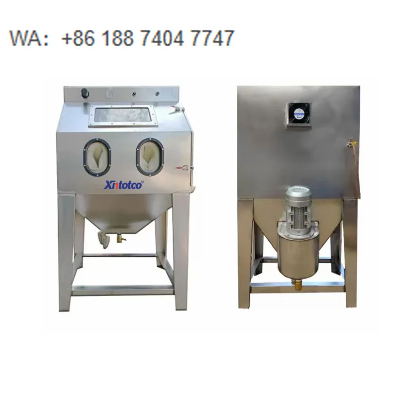 Wet Sandblasting Machine Dustless Manual Wet Sand Blasting Cabinet Water Vapour Manual Sandblaster Cabinet