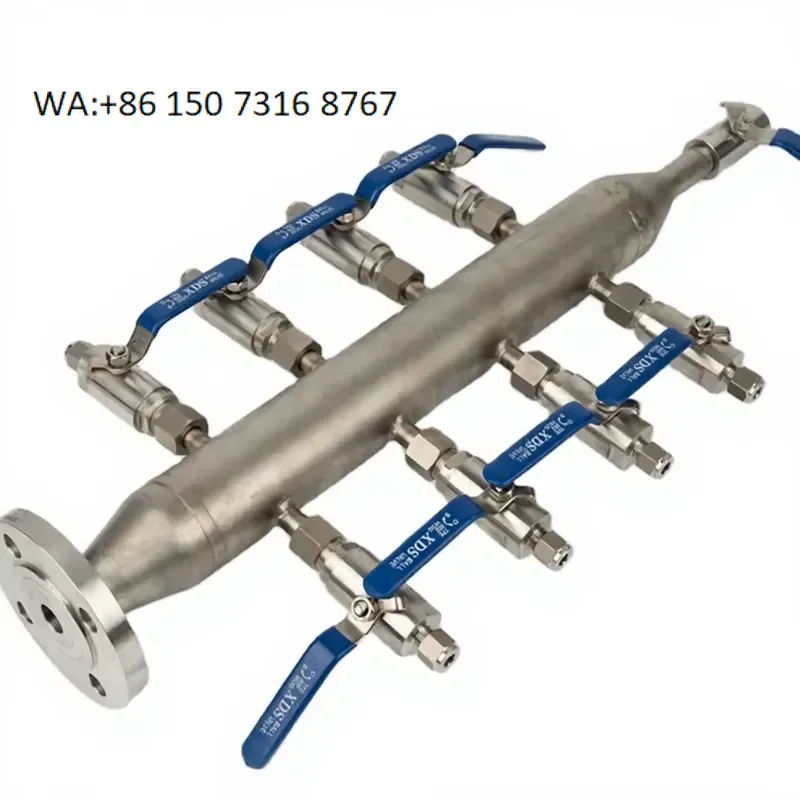 Stainless Steel Air Flow Control Valve Air Flow Distributor Multi Header Splitter