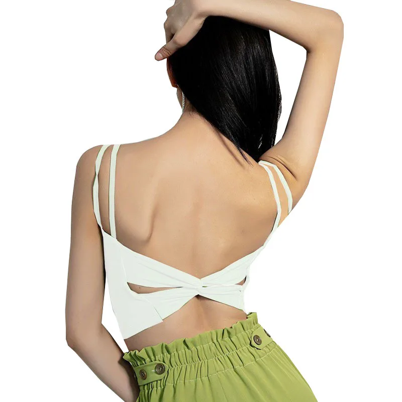 New style yoga tank top for women comfortable back design with built in support, quick-drying, suitable for exercise, running or