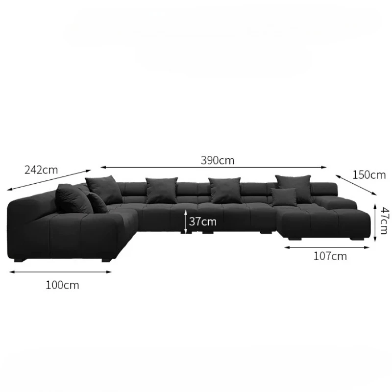 Nordic Couch Seater Fabric Modern L Shape Combination Sofa Black Corner Lounge Muebles Para Hogar Living Room Sets Furniture