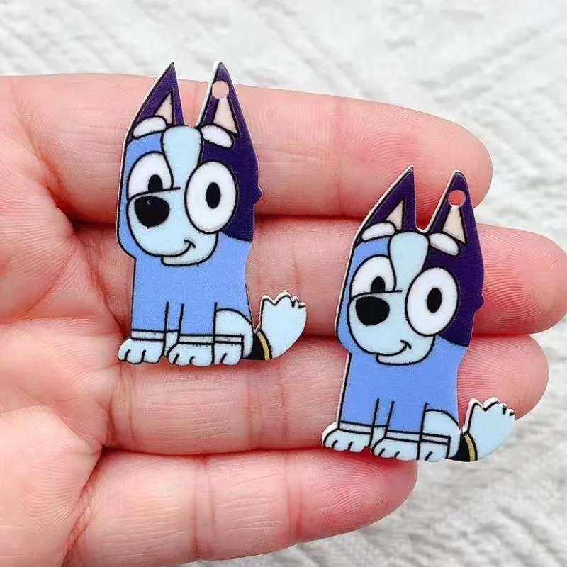 

10pcs/Set Bluey & Bingo Cartoon Keychains Acrylic Pendants Cute Decorative Accessories for Backpacks Birthday Gift Set