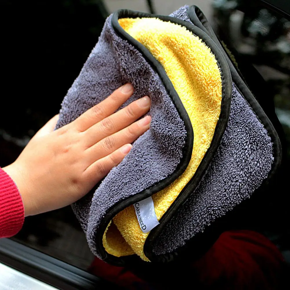 30x60CM Car Wash Microfiber Towel Car Cleaning Drying Cloth Hemming Car Care Cloth Detailing Car Wash Towel Car Accessories