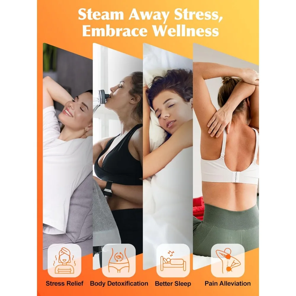 Portable Steam Sauna Box for Home Personal SPA with Remote Control Fast Heating 9 Levels