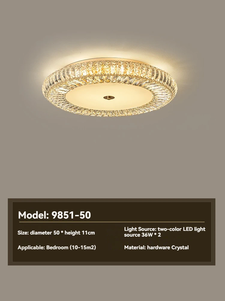 Moderne lichte luxe led-kristallen plafondlamp woondecoratie woonkamer slaapkamer villa duplex restaurant keukenverlichting - afbeelding 1