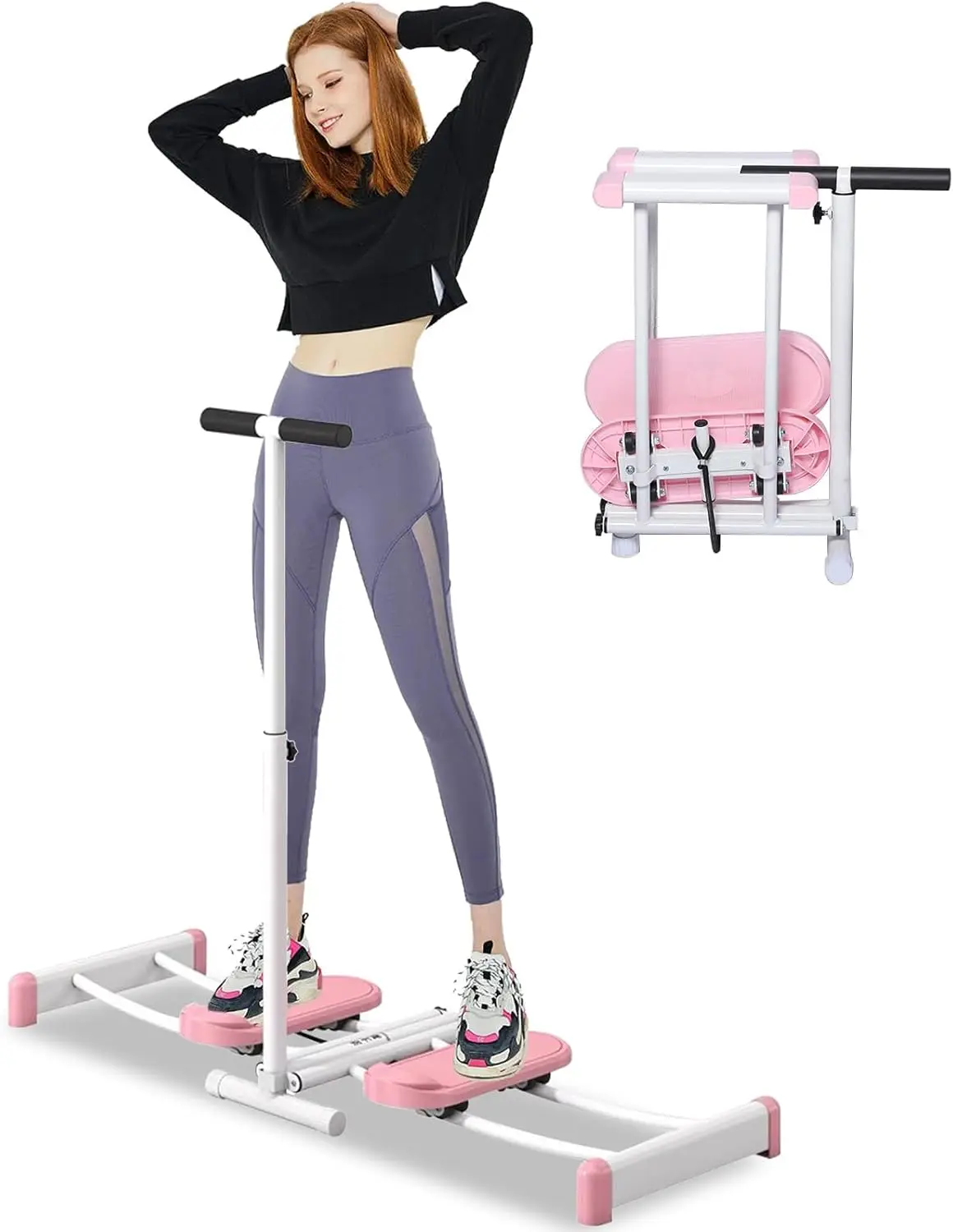 Exercise 2 in 1 Ski Exercise Machine Strength Training,Adjustable Rods Leg Machine Pelvic Floor Muscle Repair Device Women w