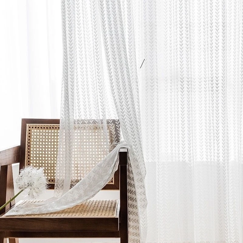 Arrival Thickened White Sheer Nordic Light Luxury Curtain Light Permeable Blackout Window Drapes for Living Dining Room Bedroom