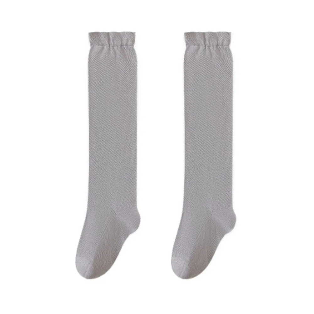 

Loose Fit High Tube Sleep Socks Comfortable Fabric Thickened Leg Warmers Plain Color Breathable Warm Stockings Sleep Time