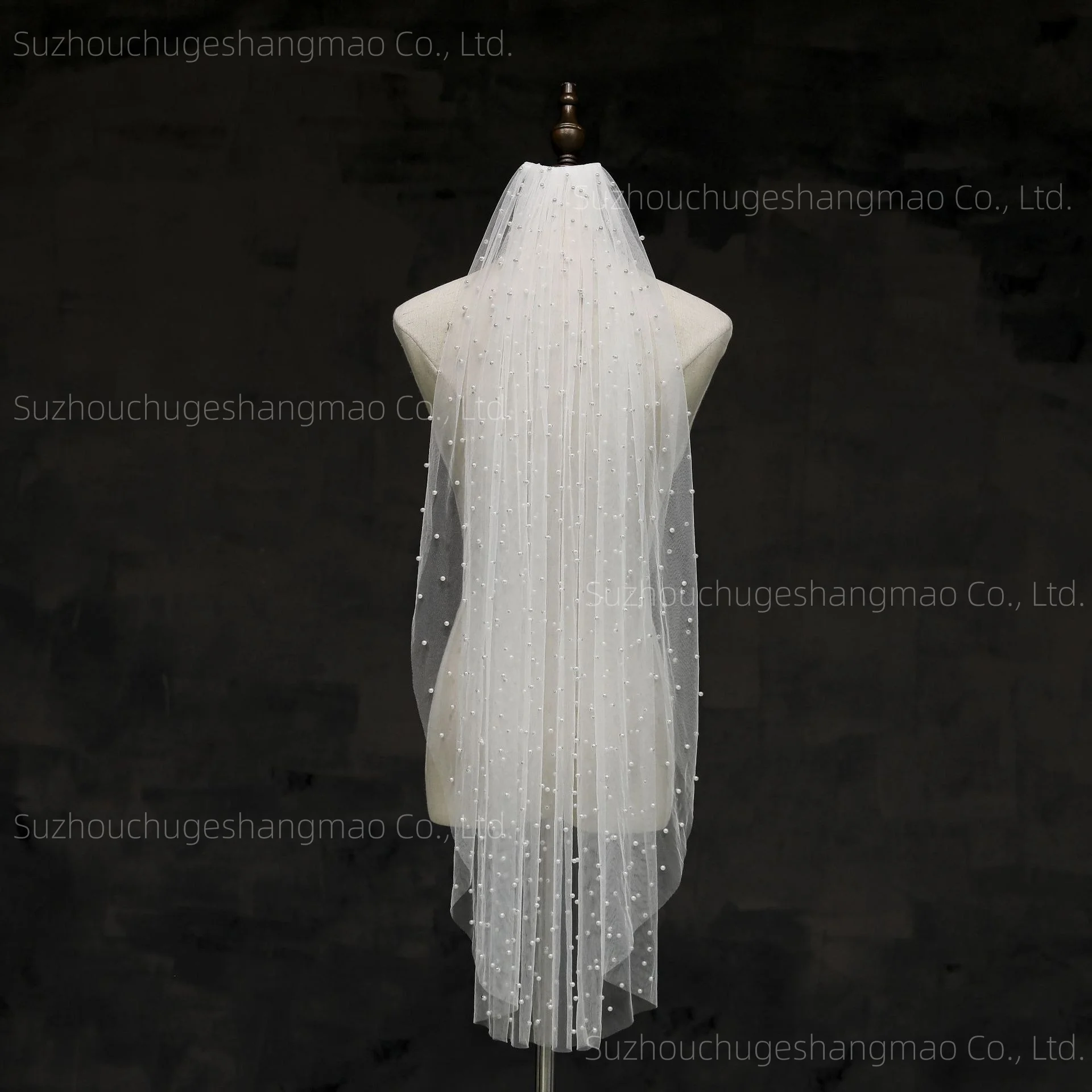 Romantic Bridal Wedding Veil One-Layer Pearl Veil One Layer With Comb Short And Sweet Pearl Veil In Stock