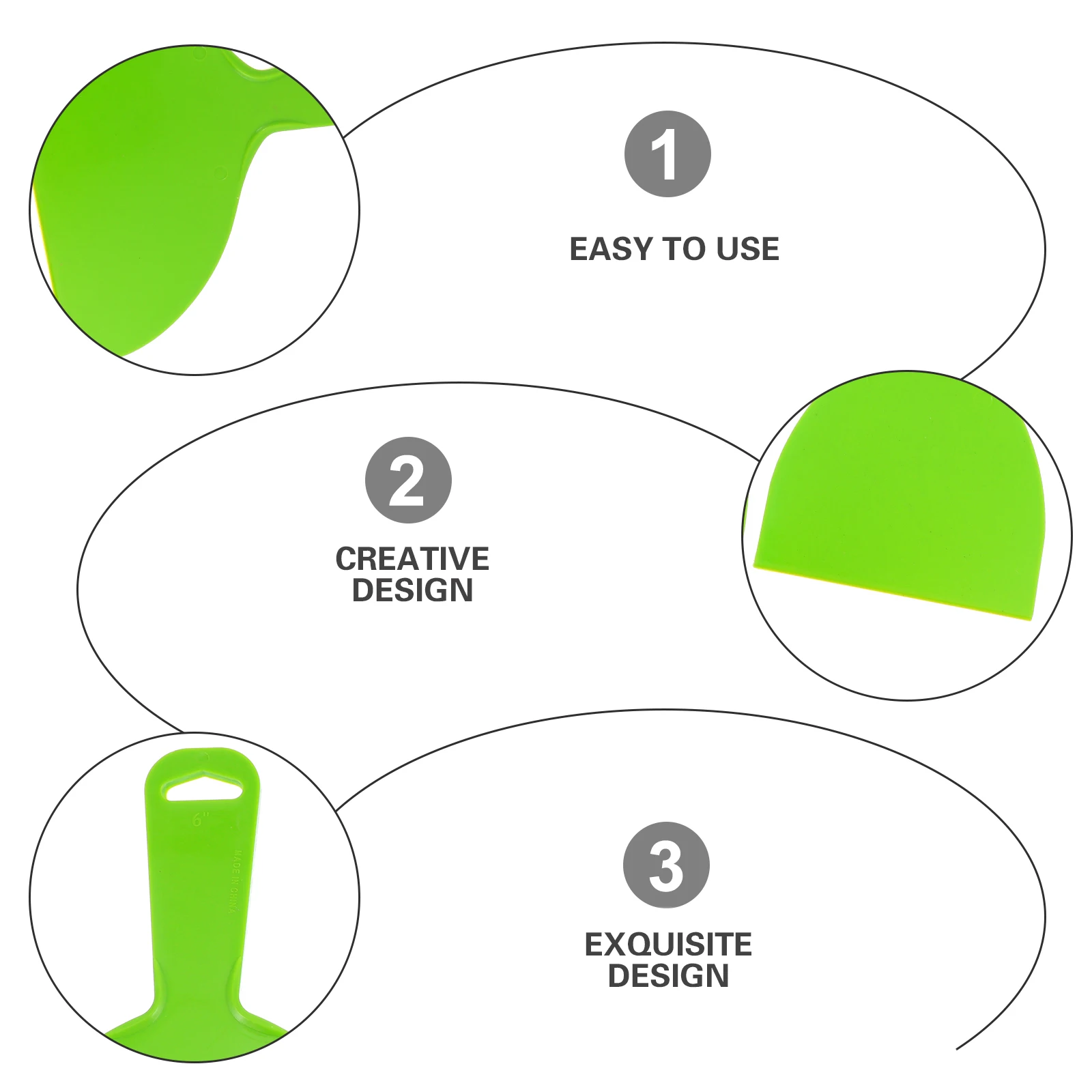 

4Pcs Plastic Wall Scraper Tile Putty Knives Durable Flexible Floor Cleaning Multi-Purpose Utility Scraper Flexible Putty Knives