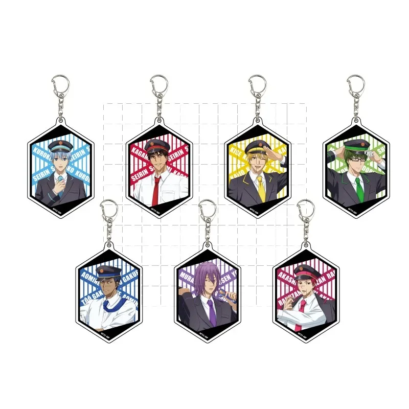 Anime Shintaro Midorima Tetsuya Taiga Seijuro Akashi Atsushi Murasakibara Keychain Doll Acrylic Keyring Pendant for Gift