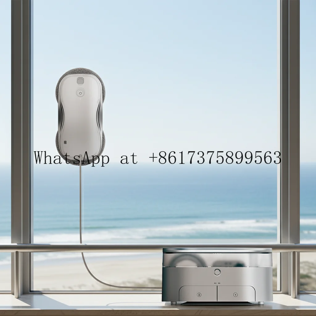 Fully Automatic  Window Glass Cleaner Robot Vacuum Remote Control APP Controlled Brushless Motor 180 Minute Runtime