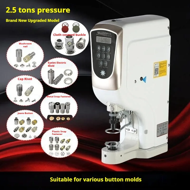 OYLP New Punching Machine Automatic Big White Four Button Machine Electric Computer Stapling Machine Air Hole Button Punching