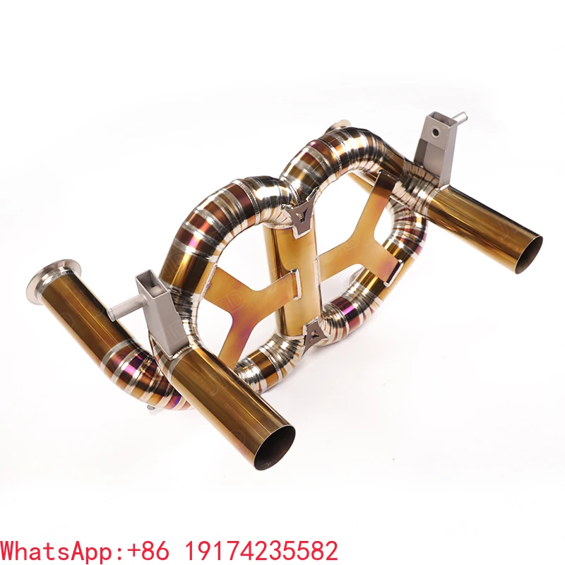 

Titanium Alloy High Flow Racing Exh-aust System for Lamborghini Aventador SVJ Exh-aust Straight Pipe Catback in Stocks