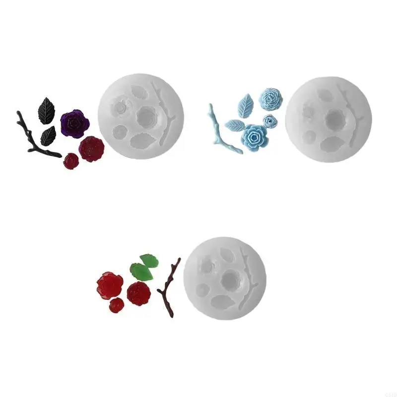 

Розовый цветочный орнамент Силиконовые гипсовые формы для ювелирных украшений на дому
