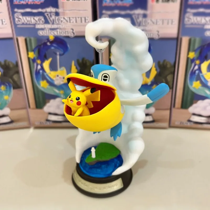 

Pokemon Swing Vignette Collection 3 Rement Mini Diorama Original Blind Box Figure Cute Swinging Scene Desk Decor Model Gift