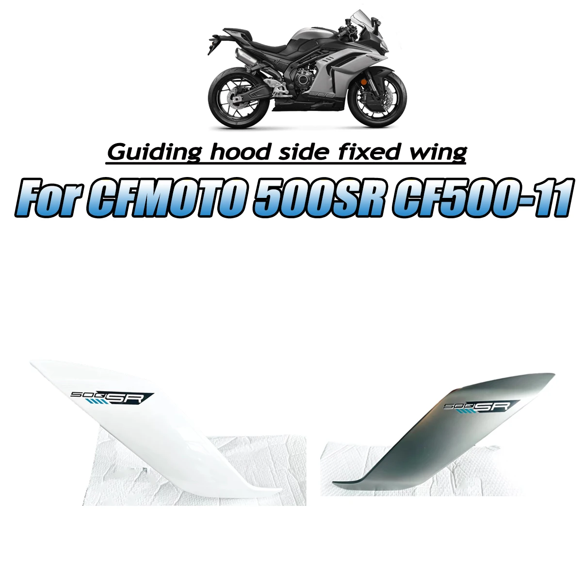

Fit For CFMOTO 500SR 2026 motorcycle accessories fixed wing front grille spoiler side grille shell