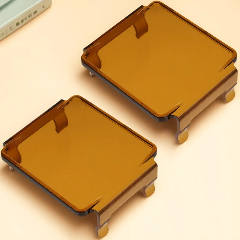 

2Pcs Car LED Shades High Transparency Acrylic Fog Light Cover for Better Visibility in Bad Weather Driving Lamp