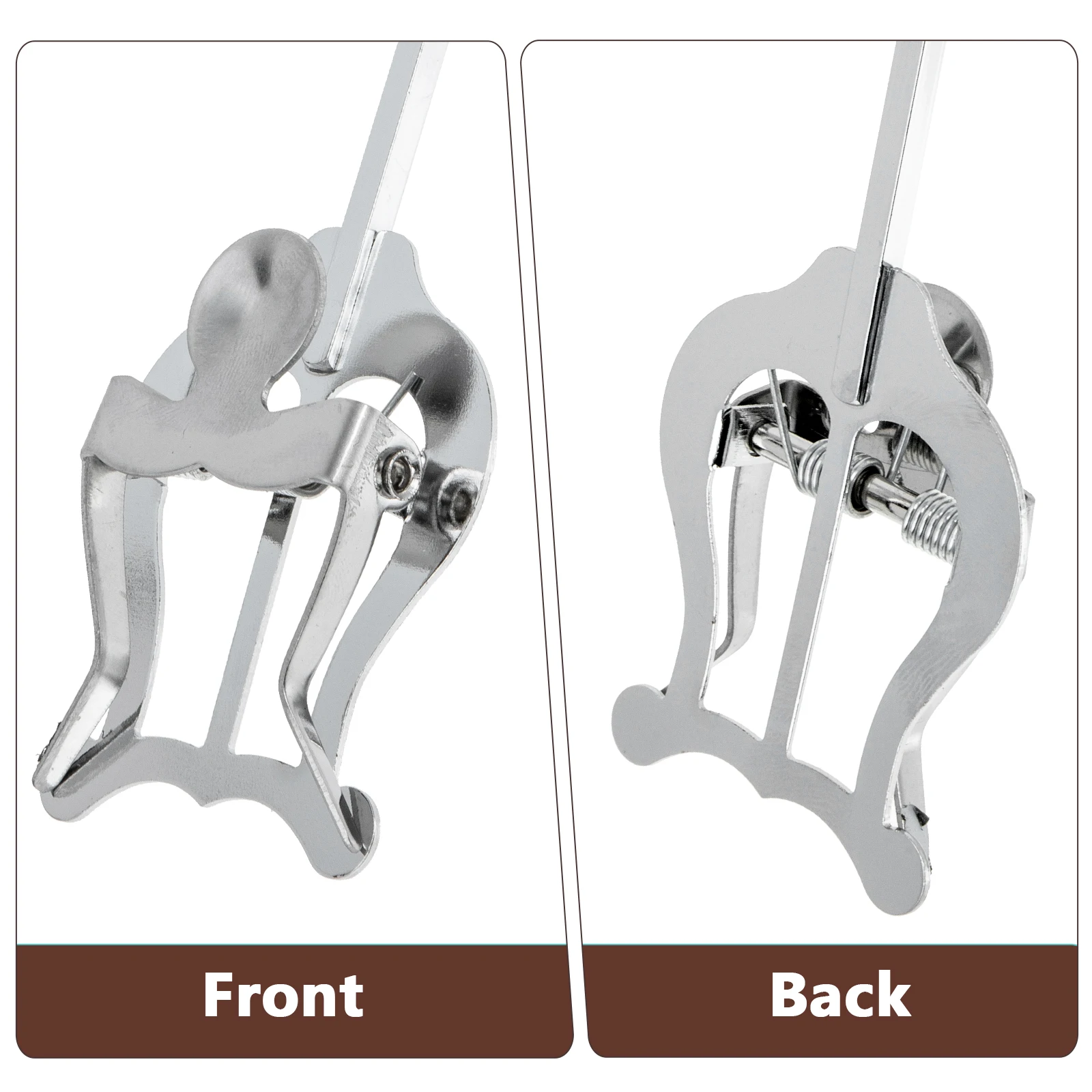 

Flat Key Spectral Clip Sax Lyre Music Score Holder Clamp-On Portable Silver Woodwind Instrument