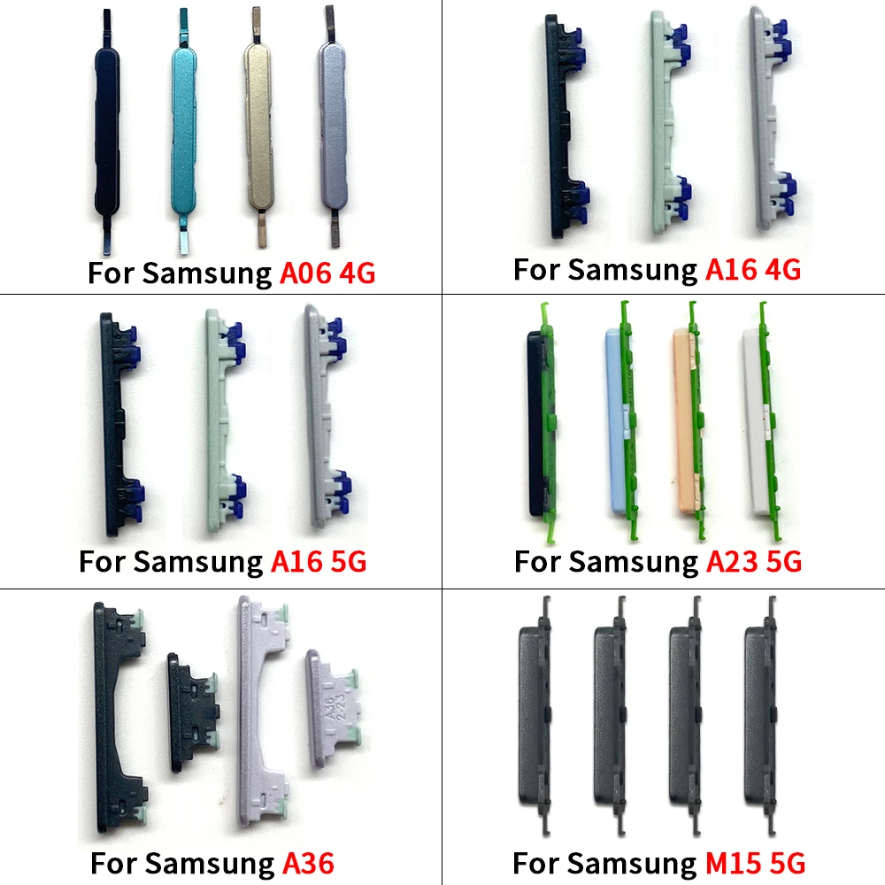 NEW Side Keys Power and Volume Buttons Replacement Pats For Samsung A06 A16 A23 4G 5G A36 M15 5G