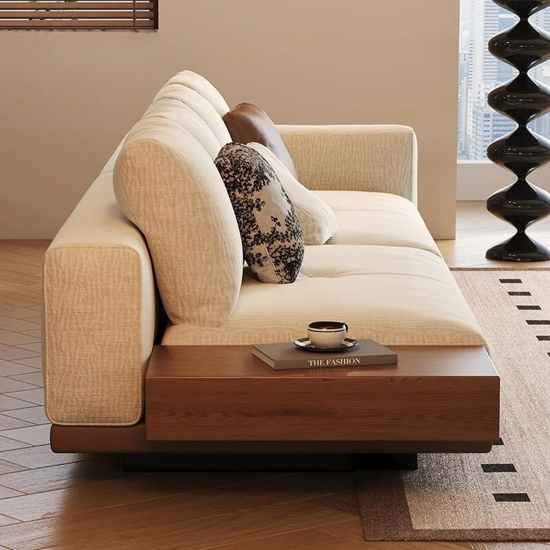 

Простой прямой диван для небольшой квартиры, разборный и моющийся, для гостиной.