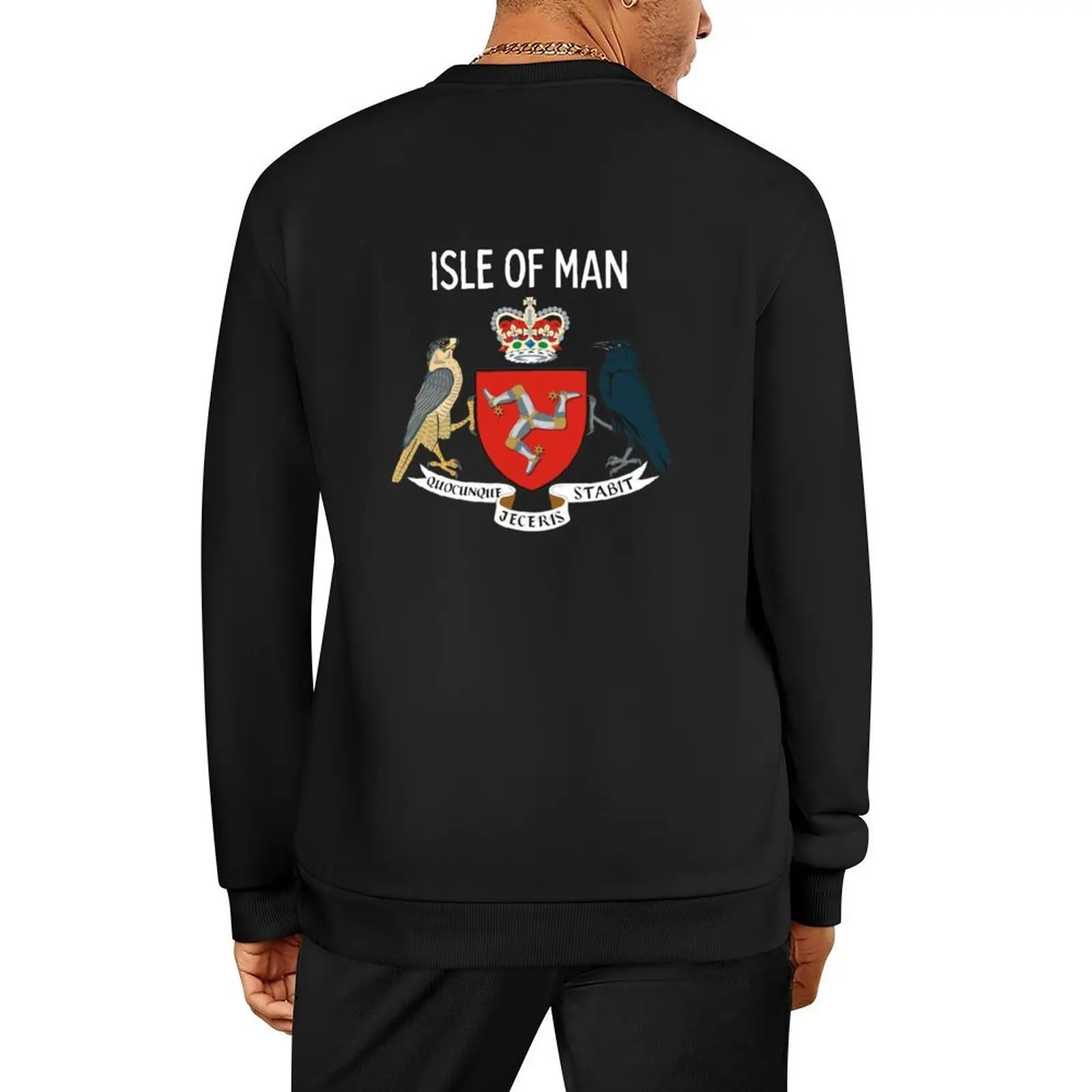 

Isle of Man coat of arms Pullover autumn tracksuit men mens designer clothes graphic t shirts men new hoodies and sweatshirts