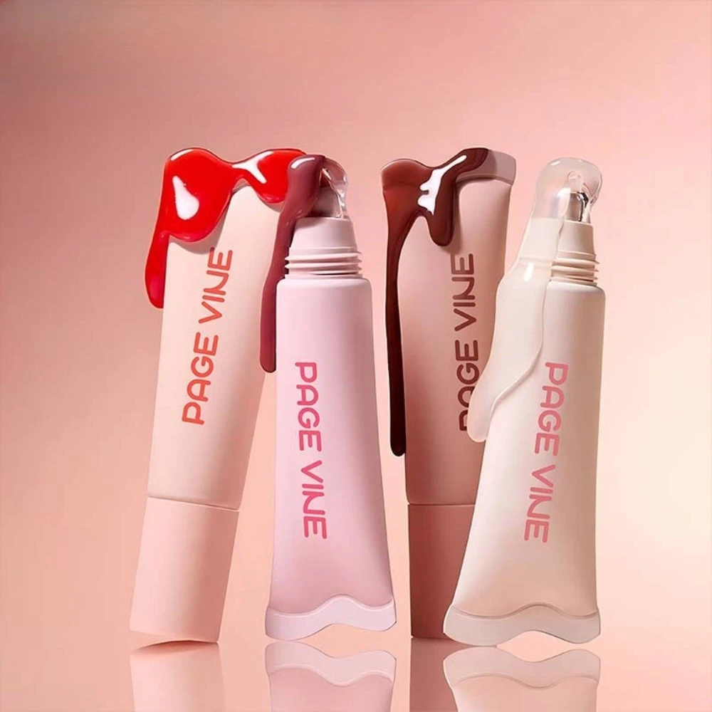 Najlepiej sprzedający się olejek do ust w miękkiej tubce, błyszczyk, nawilżający balsam do ust, kuracja na suche, popękane usta, odżywczy, nieklejący się, z połyskiem.