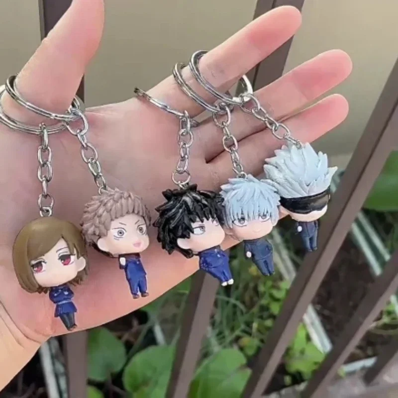 주술회전 애니메이션 피규어 키체인, 사토루 고조 이타도리 유지 카와이 인형 가방 펜던트, 후시구로 PVC 키체인 장식 선물