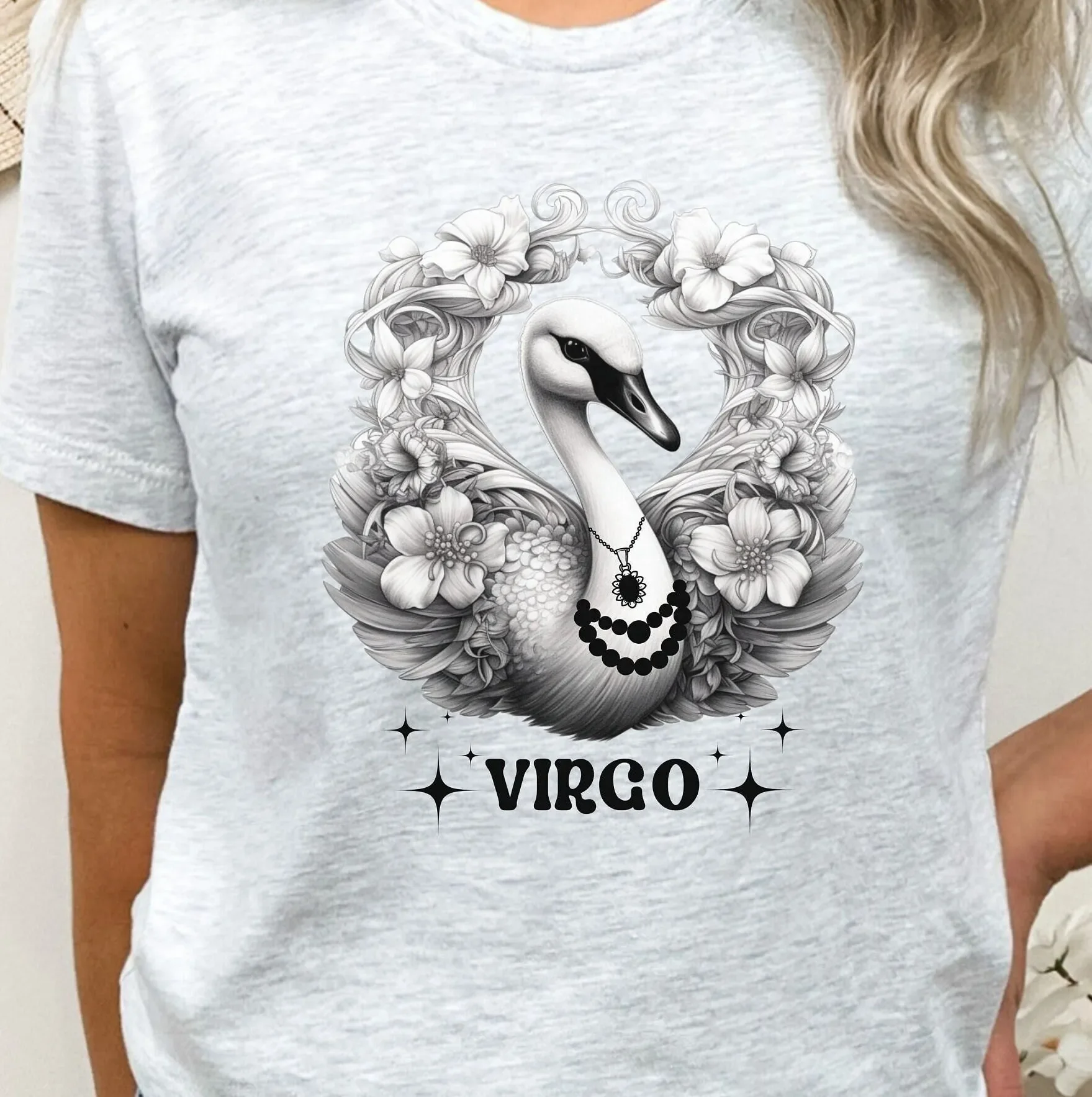Virgo Zodiac T Shirt Horoscope Astrology Top Star Sign Line ArT Goose GifT