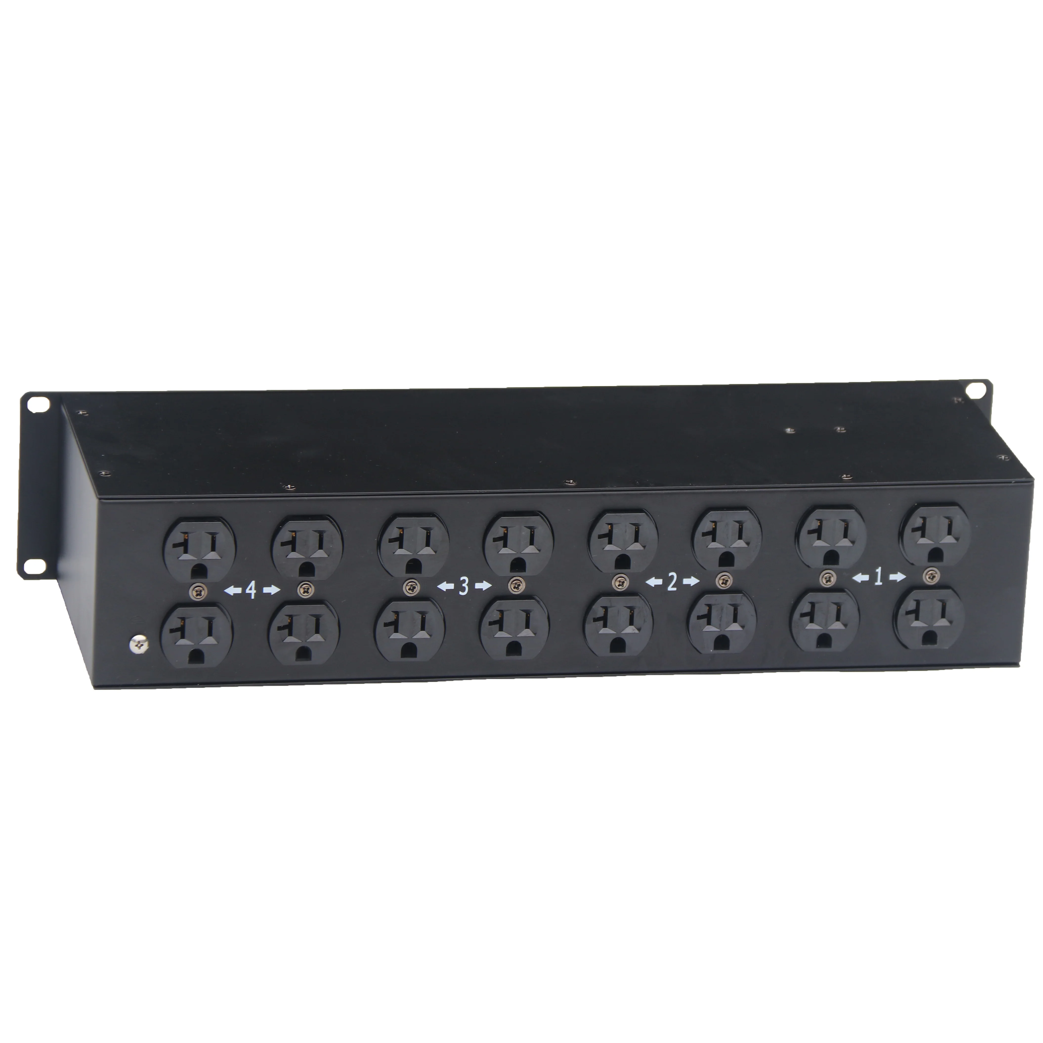 Factory 20A US Edison Distribution Rack Panel Box with L21-30 Twistlock 3 Phase Power In&Output Distro Aluminium Material