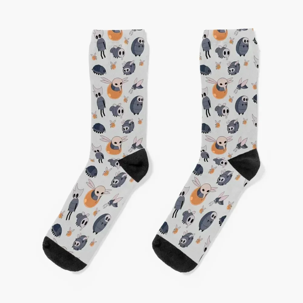 

Hollow Knight Enemies Socks floral Climbing Running Novelties Socks For Man Women's