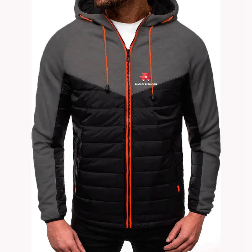 Massey Ferguson 2024 Men New Spring and Autumn Hot Sale Classics Seven Color Hooded Cotton Padded Jacket Printing Coats Tops